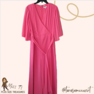 Bright pink semiformal jumpsuit XL
